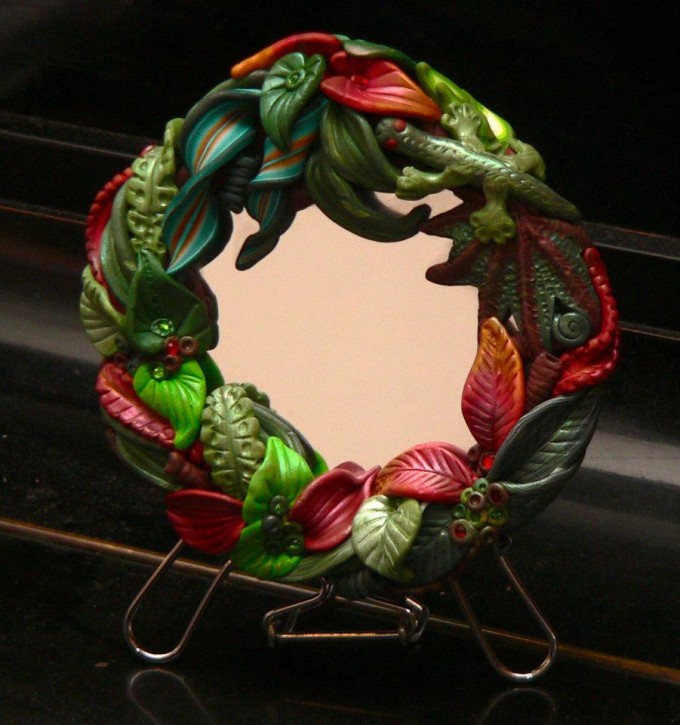 Můj originální design zrcátka inspirovaný tropickou džunglí